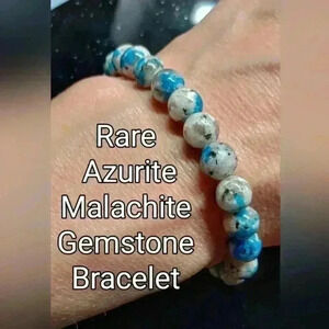 Azurite Malachite Bracelet 💙 🤍 enhance '+' energy & vitality Charged & Charged